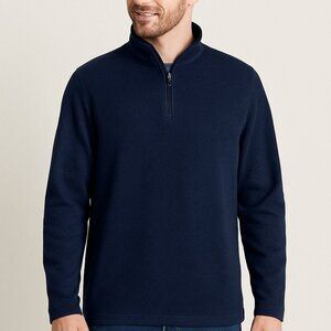 Izod Men’s Blue Quarter Zip Pullover Sweater Size Medium NWT